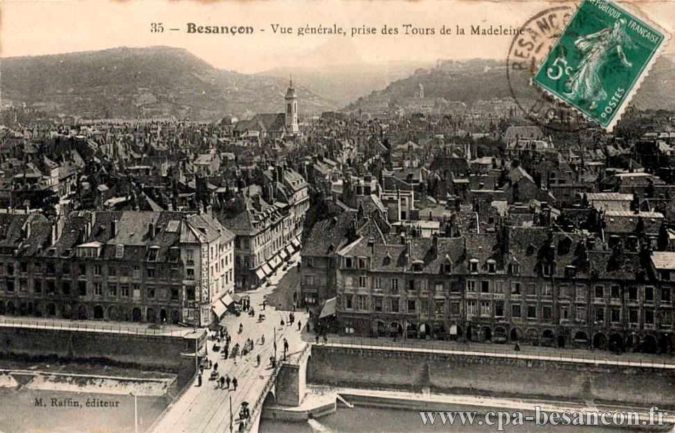 35 - Besançon - Vue générale, prise des Tours de la Madeleine
